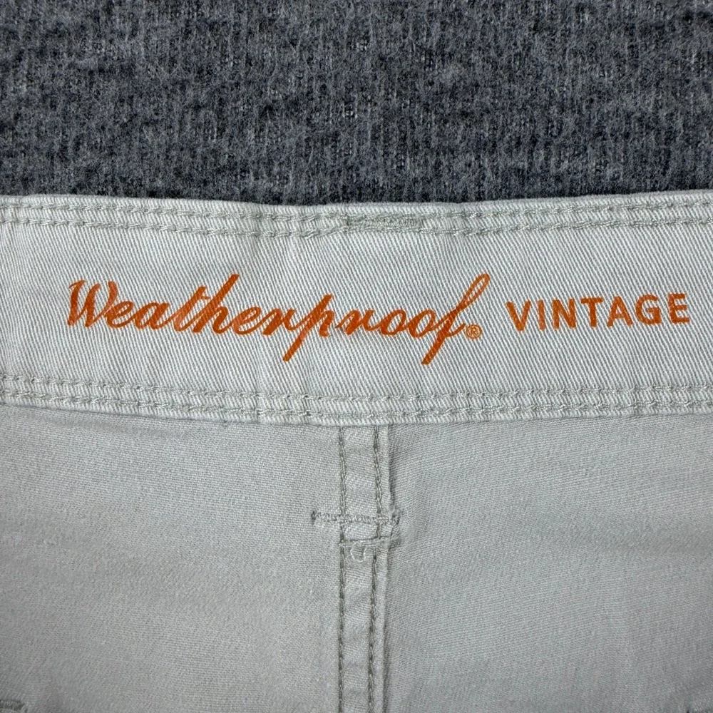 Weatherproof Vintage Men's Utility Cargo Shorts 38 Beige Cotton Spandex Stretch‎